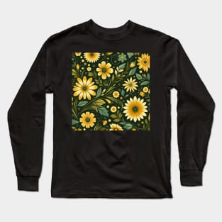 Yellow Flowers Long Sleeve T-Shirt